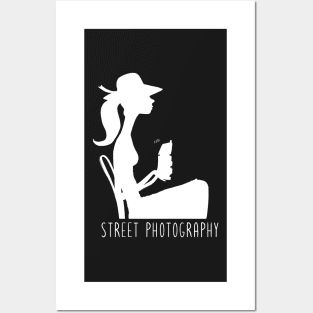 Street photography silhouette Posters and Art